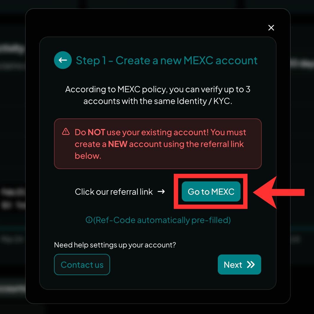 Step 4: Create Account